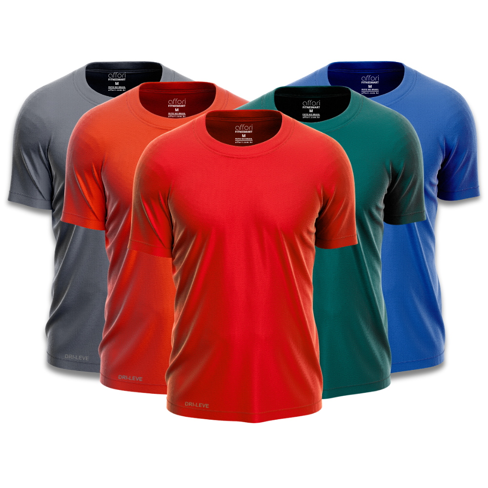 5er-Set Dry Fit T-Shirts für Herren fürs Fitnessstudio – Anti-Schweiß - KONIGFIT