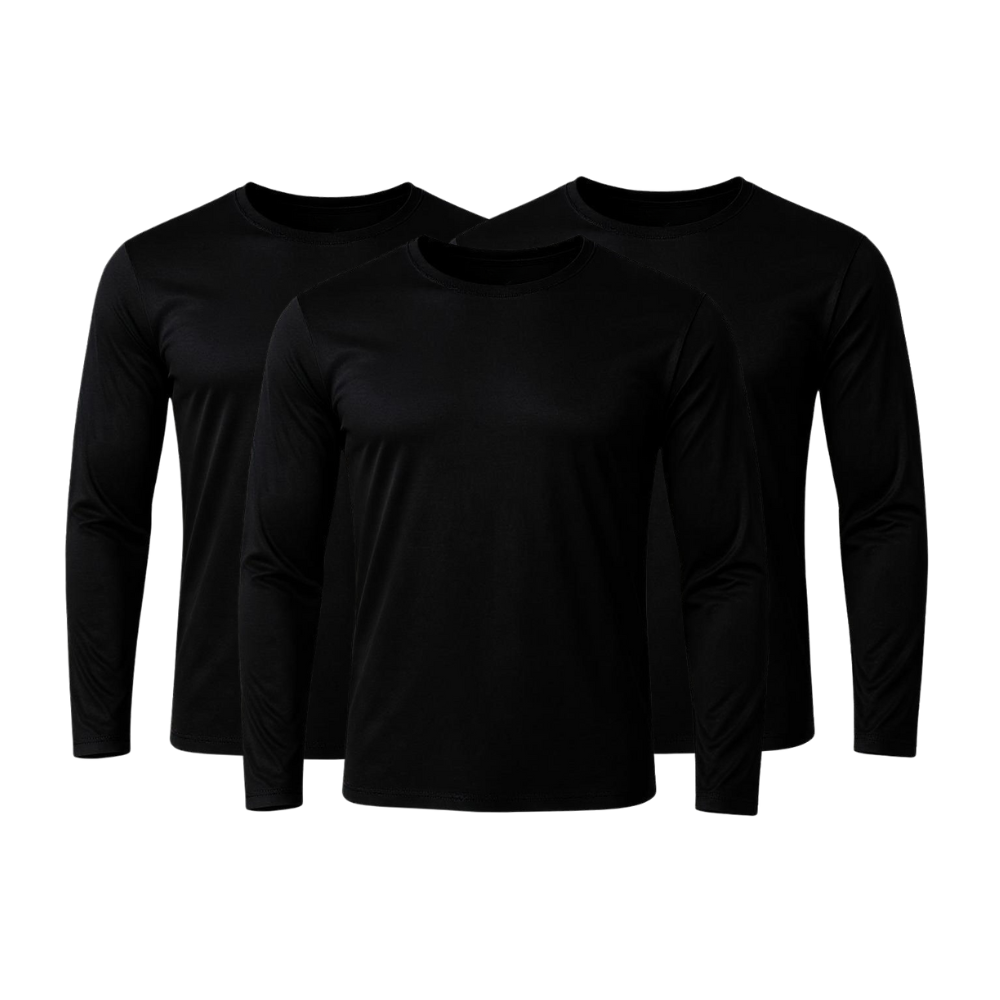 3er-Set Technologische Langarm-T-Shirts - ThermoShirt - KONIGFIT
