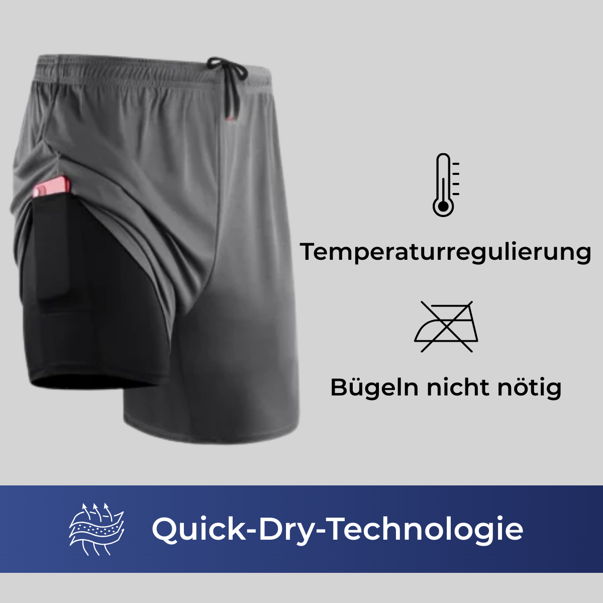 2-in-1-Kompressionsshorts-Set - KONIGFIT