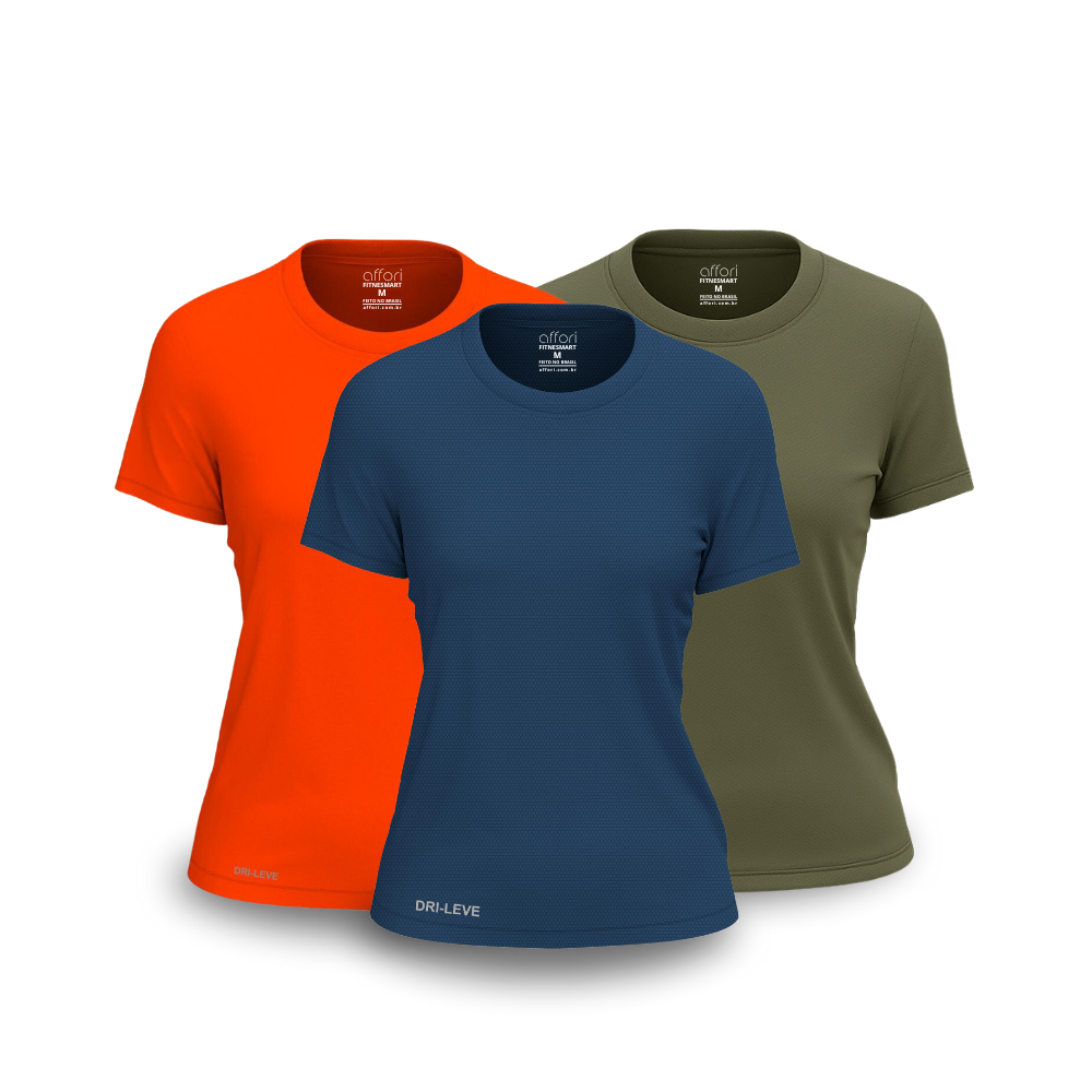 Kit 3 FitneSmart Damen-Technologie-T-Shirts - Anti-Schweiß - KONIGFIT