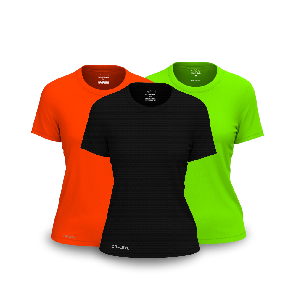 Kit 3 FitneSmart Damen-Technologie-T-Shirts - Anti-Schweiß - KONIGFIT