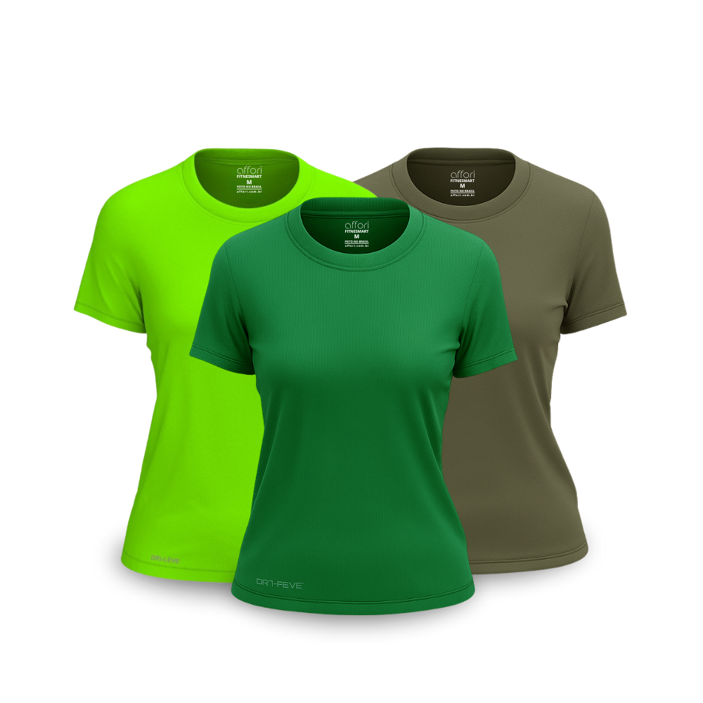 Kit 3 FitneSmart Damen-Technologie-T-Shirts - Anti-Schweiß - KONIGFIT